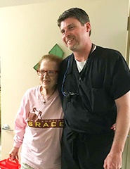 Dr. Lively and senior resident smiling together