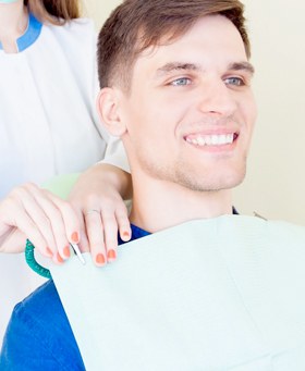 man’s dental appointment