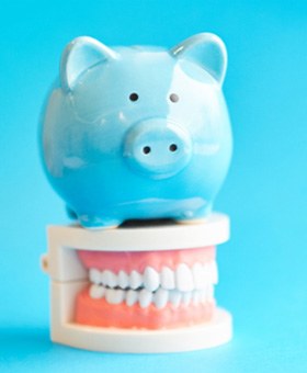 piggy bank cost of dentures in Mangum 