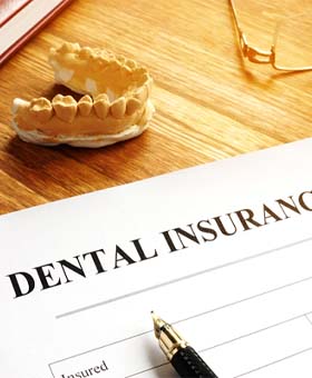 Dental insurance paperwork in Mangum