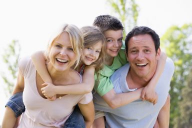 A smiling family