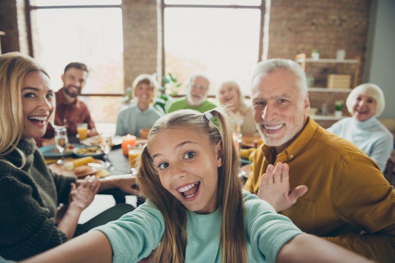 family smiling